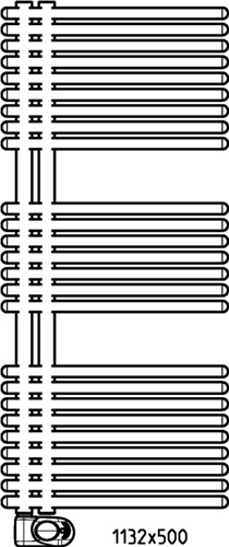 delphis LIV Elektro-Badheizkörper electr BH 1132mm BL 500mm weiß RAL 9016 500 W