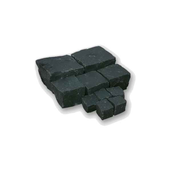 Seltra Pflasterstein Sanoku Basalt anthrazit schwarz 5x5x5cm