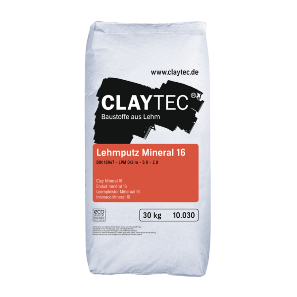 Claytec Lehmputz Mineral 16 30kg