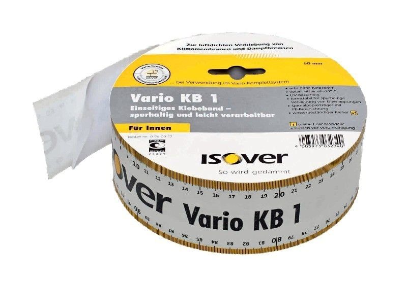 Isover Vario-KB 1 einseitiges Klebeband für innen 60 mm x 20 Meter