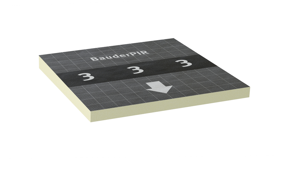 BauderPIR FA Gefälle 2.0% - 3 1200 x 1200 x 80/105 mm