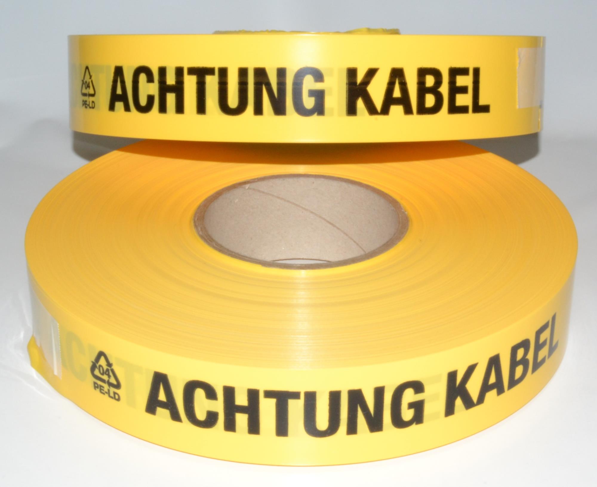 Multicoll Trassenwarnband "Achtung Kabel" gelb 250m